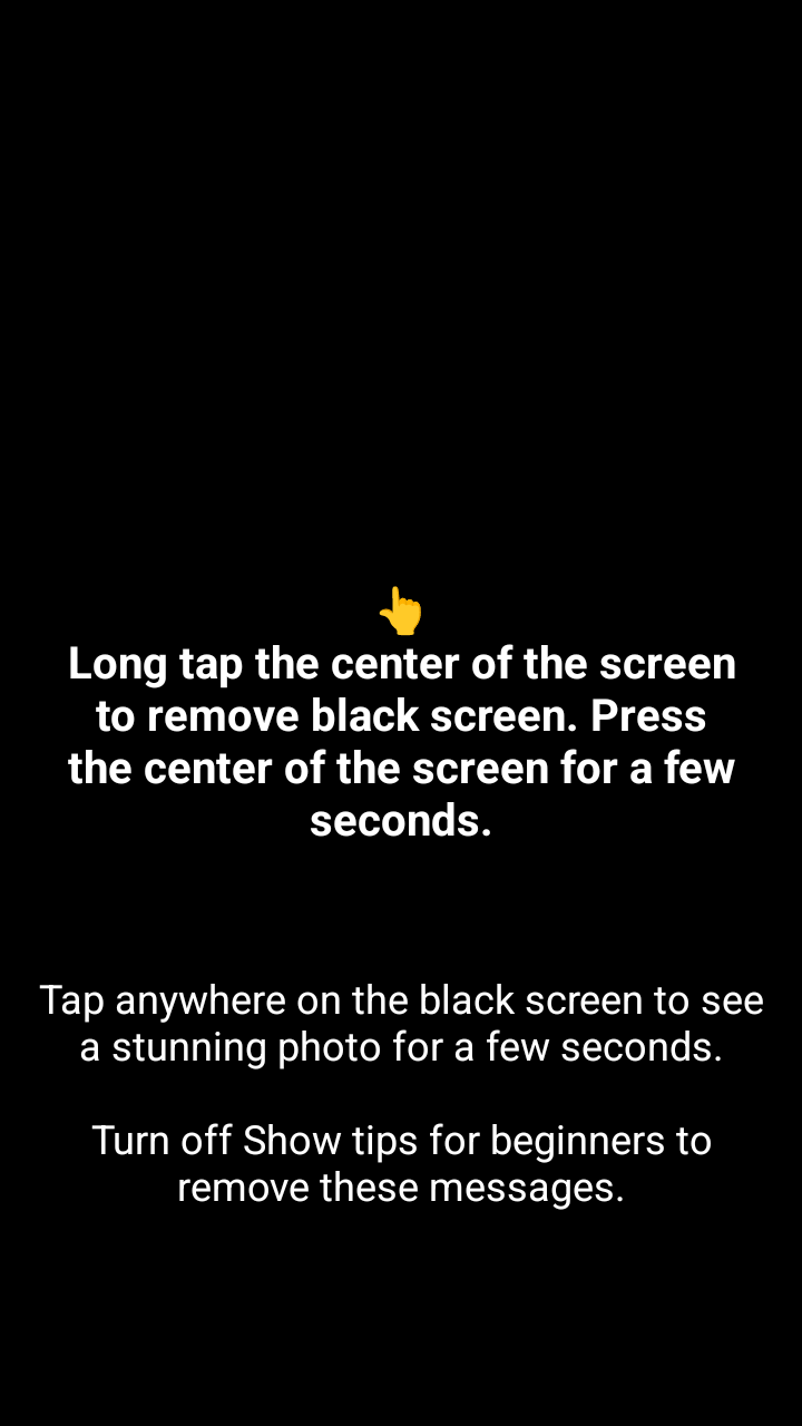 Black Screen Mobile App screenshot